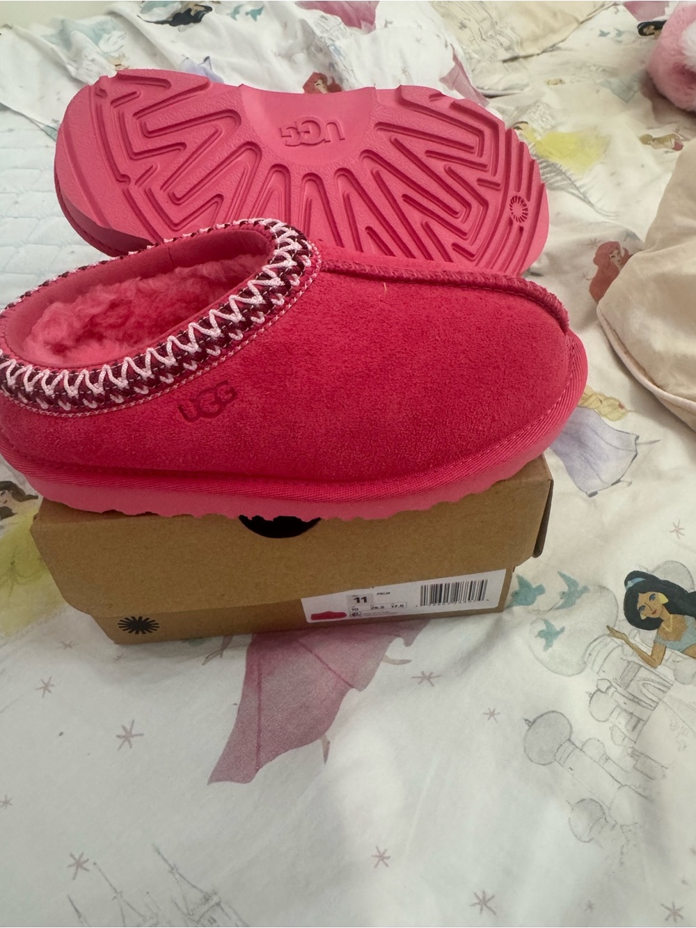 UGG Kids Hot Pink Cozy Slip-Ons